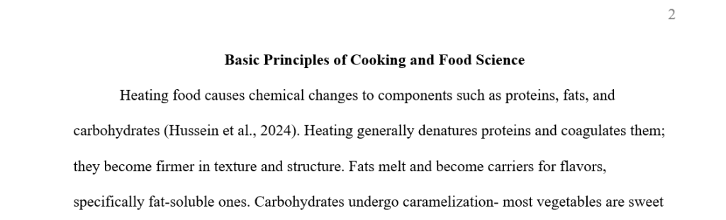 The basic principles of cooking, and food science