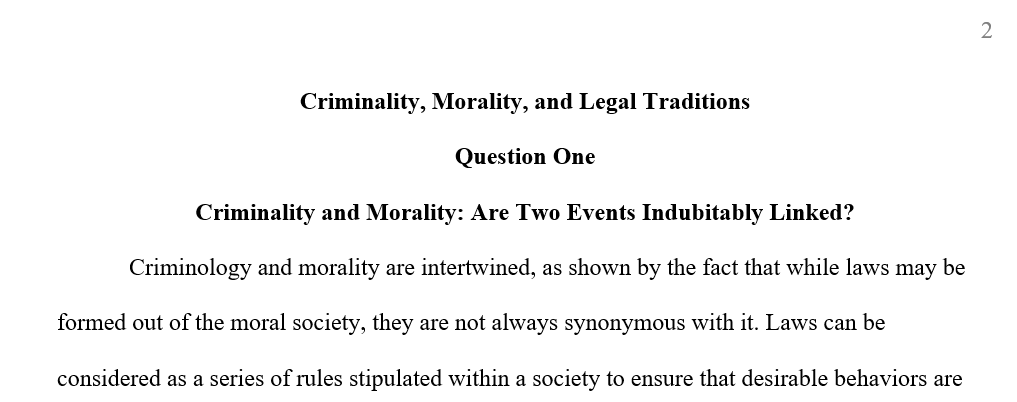 The theory behind criminalizing certain acts is to maintain the common morality of a society