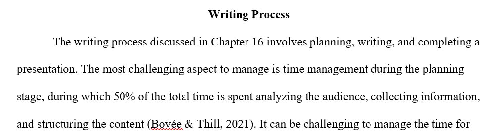 Read about the three-step writing process about how to present