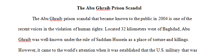 Abu Ghraib prison scandal