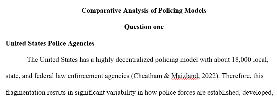 How Police Compare in Different Democracies