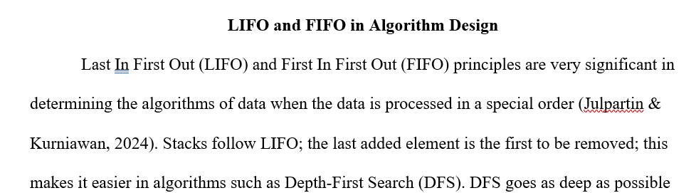 LIFO and FIFO principles of stacks and queues