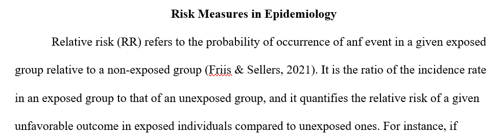 Relative risk, attributable risk, and population attributable risk