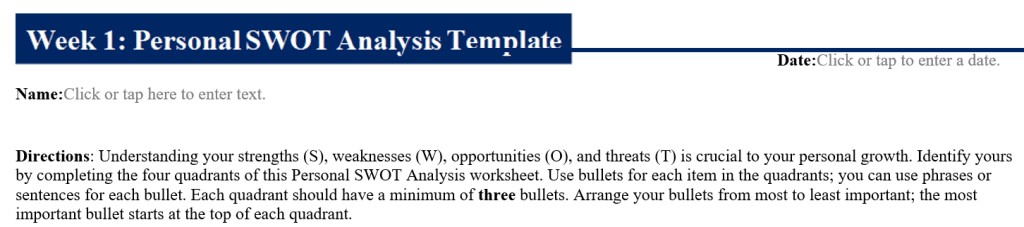 Student IT SWOT Analysis