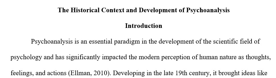 Understanding the historical context for psychoanalysis theory