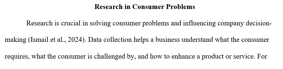 How research might solve consumer problems and impact company decision-making