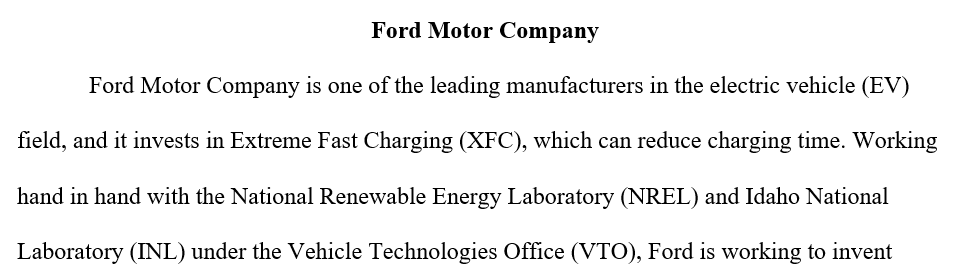 Research on the Ford Motor Company