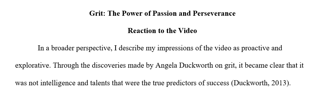 The Power of Passion and Perseverence