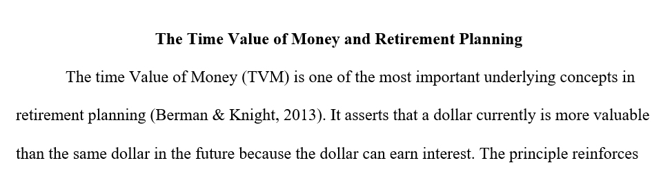 The Time Value of Money (TVM) is a fundamental concept in finance