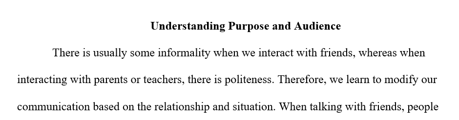Understanding Purpose and Audience