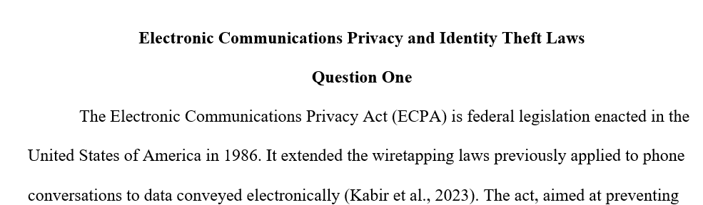 What is the Electronic Communications Privacy Act